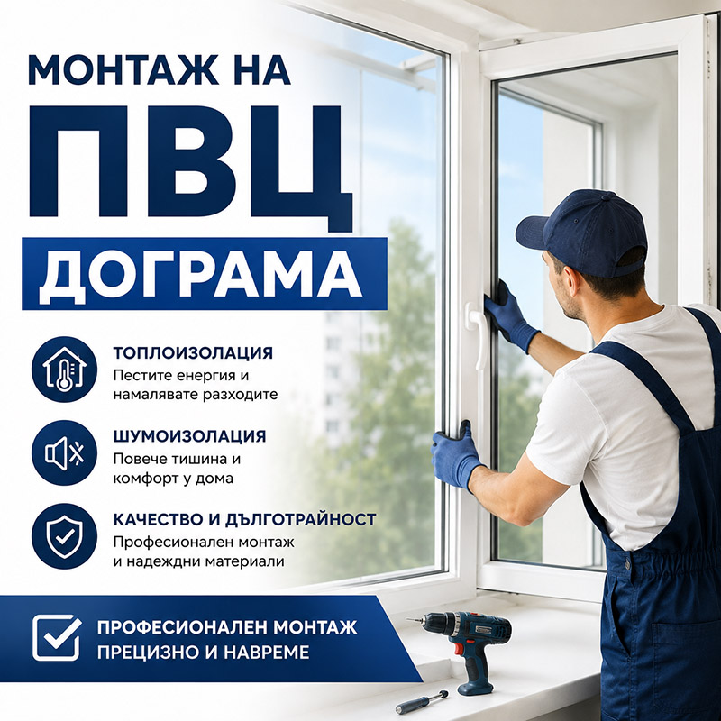 Монтаж на ПВЦ дограма